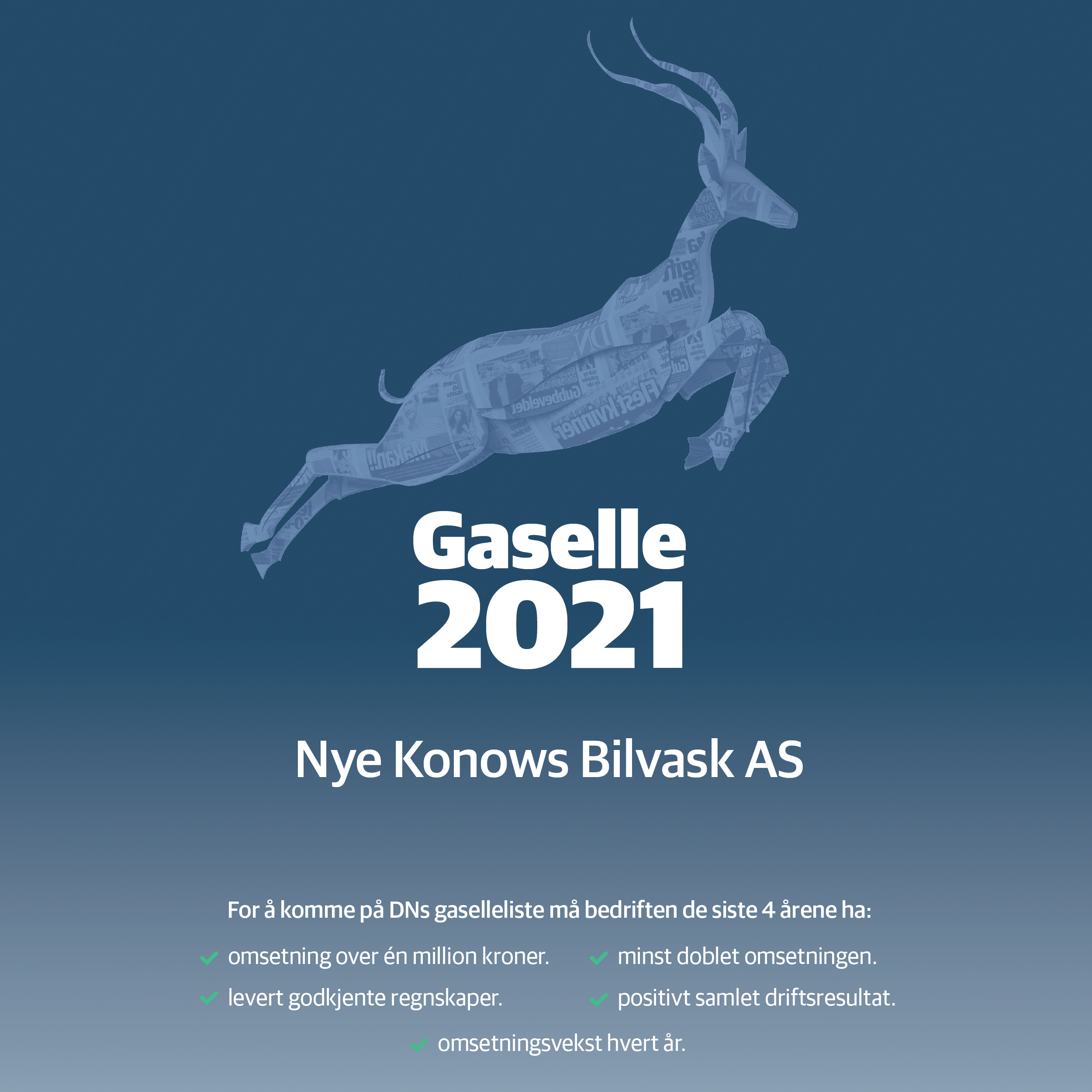 Gaselle 2021 Nye Konows Bilvask AS
